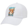 Adult Baseball Cap White 5-panel (POLYESTER, ADULT, UNISEX, ONE SIZE)