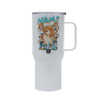 Nami One Piece, Mega Stainless steel Tumbler with lid, double wall 750L