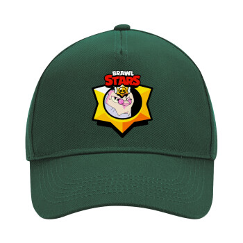 Brawl Stars Byron, Adult Ultimate Hat GREEN, (100% COTTON DRILL, ADULT, UNISEX, ONE SIZE)