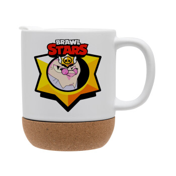 Brawl Stars Byron, Ceramic coffee mug Cork (MAT), 330ml (1pcs)