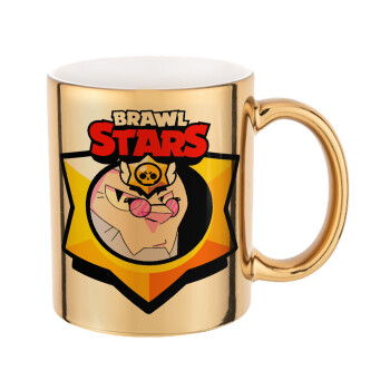 Brawl Stars Byron, Mug ceramic, gold mirror, 330ml