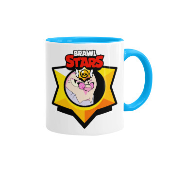 Brawl Stars Byron, Mug colored light blue, ceramic, 330ml