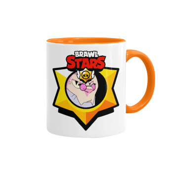 Brawl Stars Byron, Mug colored orange, ceramic, 330ml