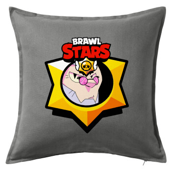 Brawl Stars Byron, Sofa cushion Grey 50x50cm includes filling