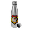 Metallic water bottle, stainless steel, 750ml