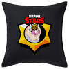 Sofa cushion black 50x50cm includes filling