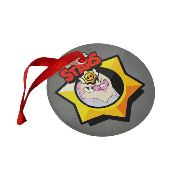 Brawl Stars Byron, Christmas ornament glass 9cm