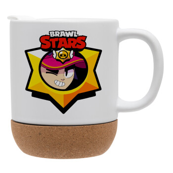 Brawl Stars Fang, Ceramic coffee mug Cork (MAT), 330ml (1pcs)