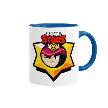 Brawl Stars Fang, Mug colored blue, ceramic, 330ml