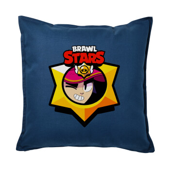 Brawl Stars Fang, Sofa cushion Blue 50x50cm includes filling