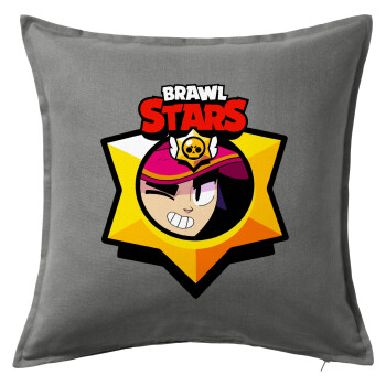 Brawl Stars Fang, Sofa cushion Grey 50x50cm includes filling