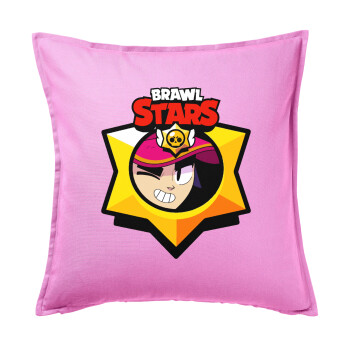 Brawl Stars Fang, Sofa cushion Pink 50x50cm includes filling