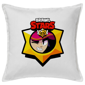 Brawl Stars Fang, Sofa cushion White 50x50cm includes filling