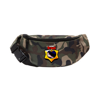 Brawl Stars Edgar, Unisex waist bag (banana) in Jungle camouflage color with 2 pockets