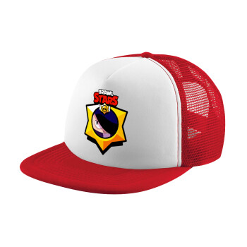 Brawl Stars Edgar, Καπέλο Ενηλίκων Soft Trucker με Δίχτυ Red/White (POLYESTER, ΕΝΗΛΙΚΩΝ, UNISEX, ONE SIZE)