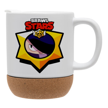 Brawl Stars Edgar, Ceramic coffee mug Cork (MAT), 330ml (1pcs)