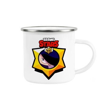 Brawl Stars Edgar, Metallic enamel cup white 360ml