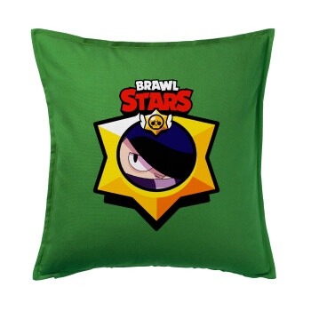 Brawl Stars Edgar, Sofa cushion Green 50x50cm includes filling