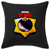 Sofa cushion black 50x50cm includes filling