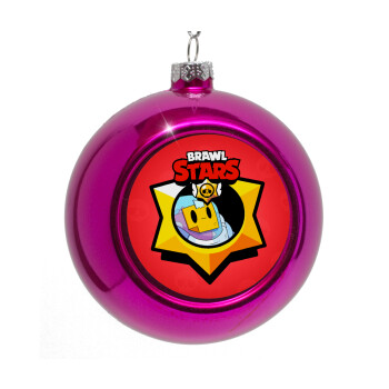 Brawl Stars Sprout, Purple Christmas tree ornament bauble 8cm