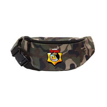 Brawl Stars Sprout, Unisex waist bag (banana) in Jungle camouflage color with 2 pockets