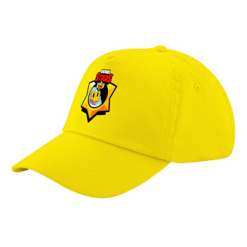 Brawl Stars Sprout, Child's Baseball Cap, 100% Cotton Twill, Yellow (COTTON, CHILD, UNISEX, ONE SIZE)