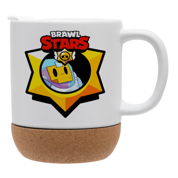 Brawl Stars Sprout, Ceramic coffee mug Cork (MAT), 330ml (1pcs)