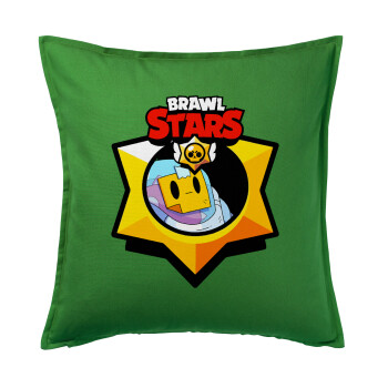 Brawl Stars Sprout, Sofa cushion Green 50x50cm includes filling