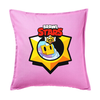 Brawl Stars Sprout, Sofa cushion Pink 50x50cm includes filling
