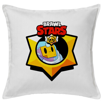 Brawl Stars Sprout, Sofa cushion White 50x50cm includes filling