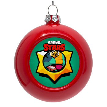 Brawl Stars Leon, Red Christmas tree ornament bauble 8cm