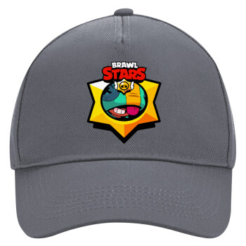 Brawl Stars Leon, Ultimate Adult Hat Grey, (100% COTTON DRILL, ADULT, UNISEX, ONE SIZE)