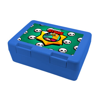 Brawl Stars Leon, Children's cookie container BLUE 185x128x65mm (BPA free plastic)