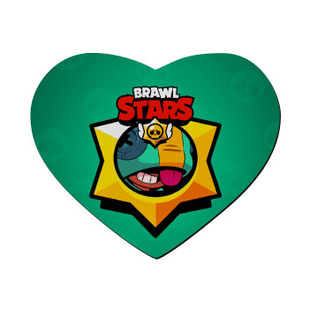 Brawl Stars Leon, Mousepad heart 23x20cm