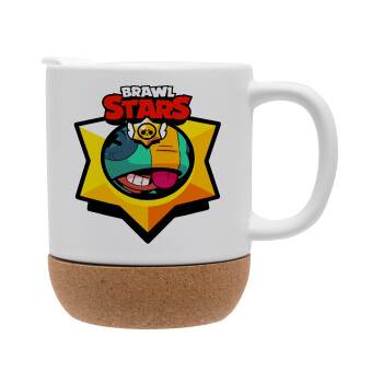 Brawl Stars Leon, Ceramic coffee mug Cork (MAT), 330ml (1pcs)