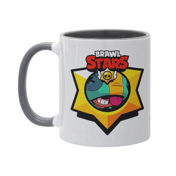 Brawl Stars Leon, Mug colored grey, ceramic, 330ml