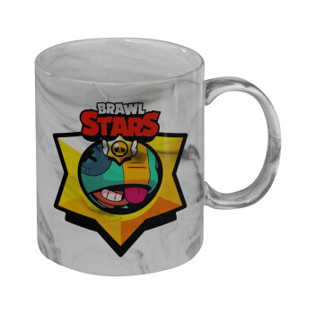 Brawl Stars Leon, Mug ceramic marble style, 330ml