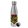 Metallic water bottle, stainless steel, 750ml