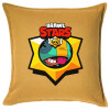 Sofa cushion YELLOW 50x50cm includes filling