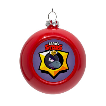 Brawl Stars Crow, Red Christmas tree ornament bauble 8cm