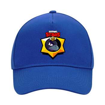 Brawl Stars Crow, Ultimate Adult Hat BLUE, (100% COTTON DRILL, ADULT, UNISEX, ONE SIZE)