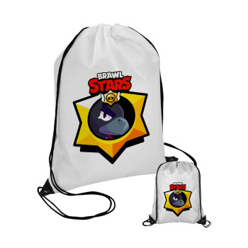 Brawl Stars Crow, Pouch bag with black cords (1 piece)