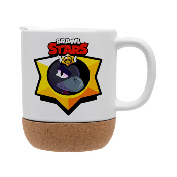 Brawl Stars Crow, Ceramic coffee mug Cork (MAT), 330ml (1pcs)