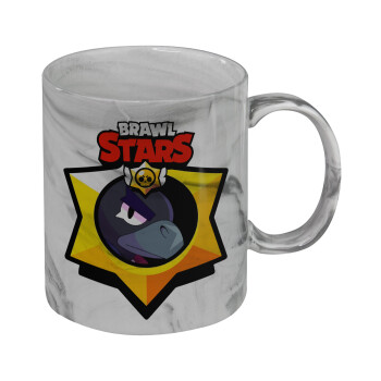 Brawl Stars Crow, Mug ceramic marble style, 330ml