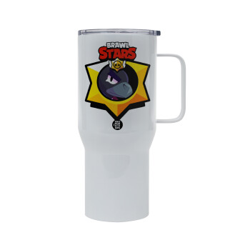 Brawl Stars Crow, Mega Stainless steel Tumbler with lid, double wall 750L