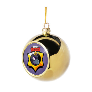 Brawl Stars Crow, Golden Christmas tree ball ornament 8cm