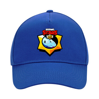 Brawl Stars Squeak, Ultimate Adult Hat BLUE, (100% COTTON DRILL, ADULT, UNISEX, ONE SIZE)