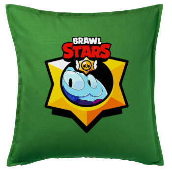 Brawl Stars Squeak, Sofa cushion Green 50x50cm includes filling