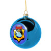 Blue Christmas tree ball ornament 8cm