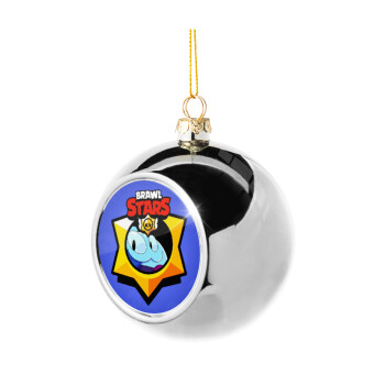 Brawl Stars Squeak, Silver 8cm Christmas tree ball ornament